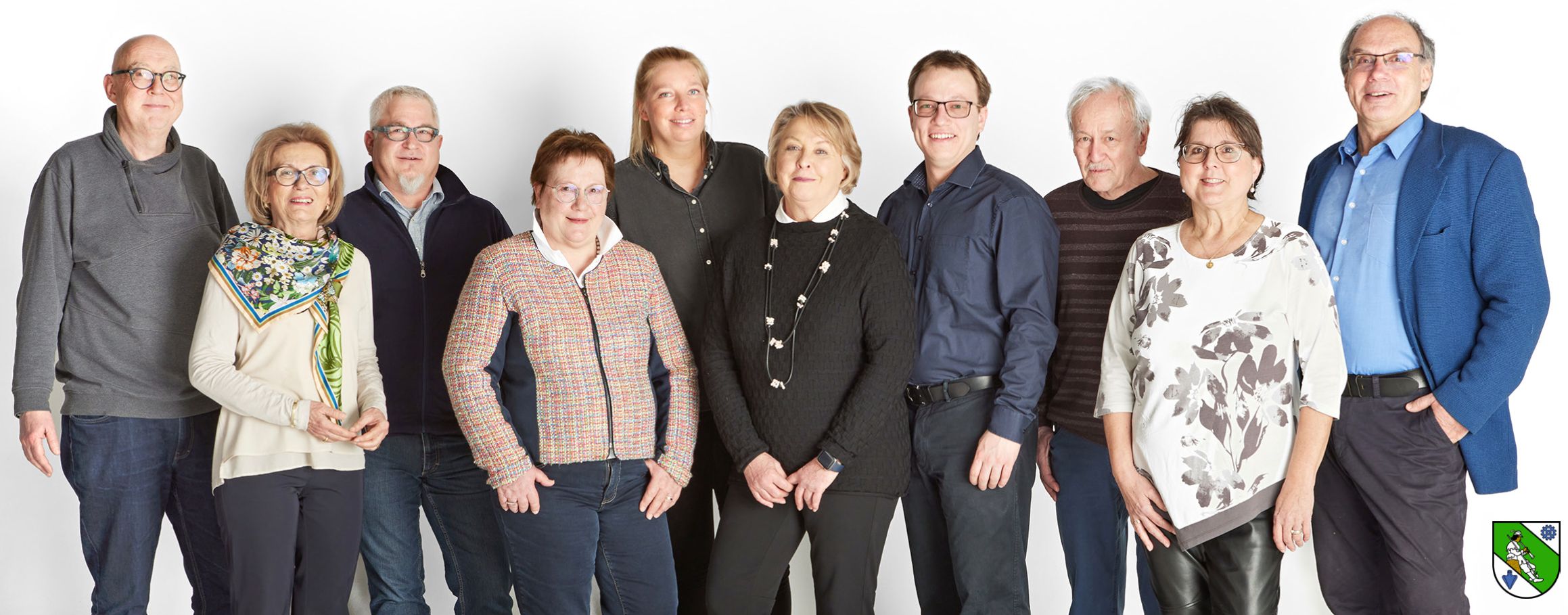 Gruppenbild des Vorstandes 2024 Von links nach rechts: Peter Blum, Ines Grathwol, Christof Schwarz, Ute Dümcke,Theresa Zöller., Christina Kolb, Andreas Raab, Matthias Bauer, Karin Strohmaier, Bernd Wudick