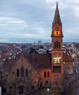 Pauluskirche beleuchtet