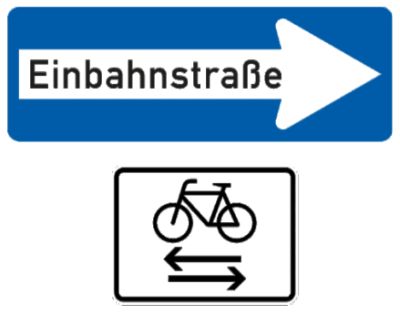 Einbahnstraße Fahrrad
